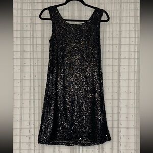 Black Sequin Dress